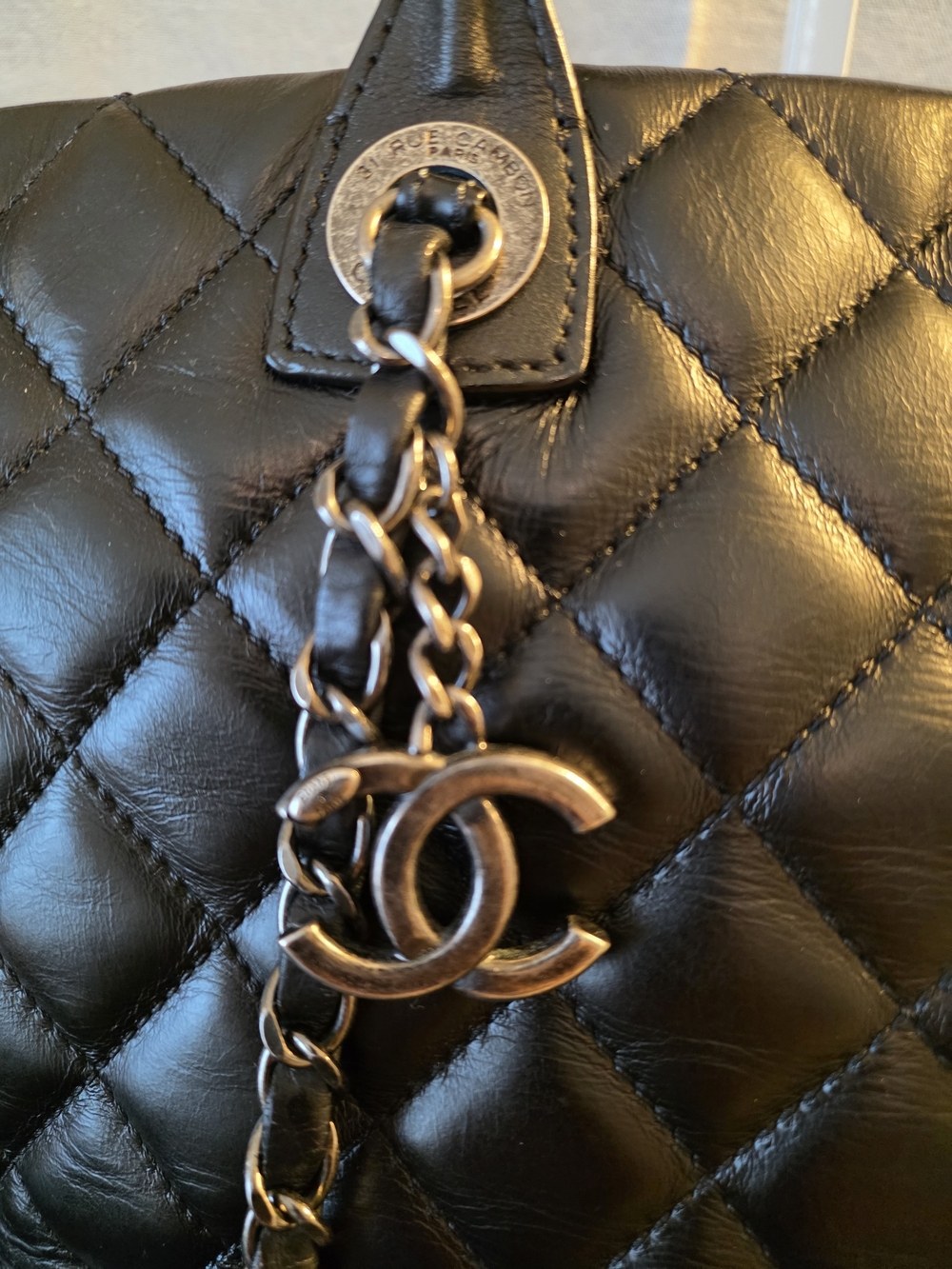 Authentic Chanel Quilted Calfskin Tote Bag - Picture 5 of 11